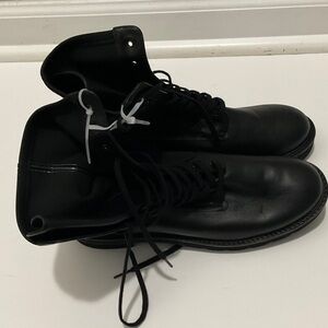 Stuart Weitzman combat boot Black Leather woman size 10.5